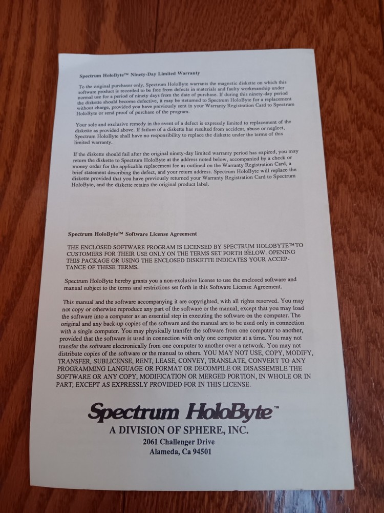 Tetris The Soviet Challenge Macintosh Version Manual