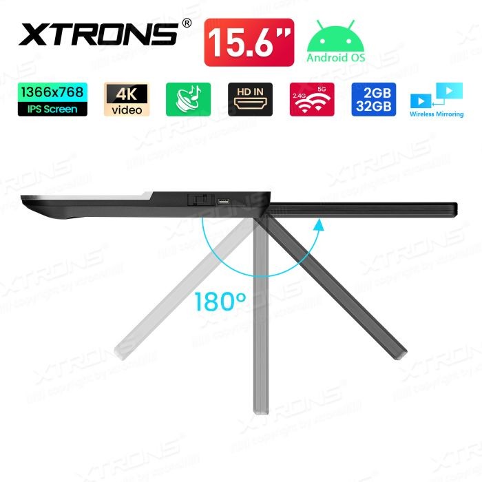 15.6 Inch IPS Screen, Fold Out Android Car Roof Multimedia Player