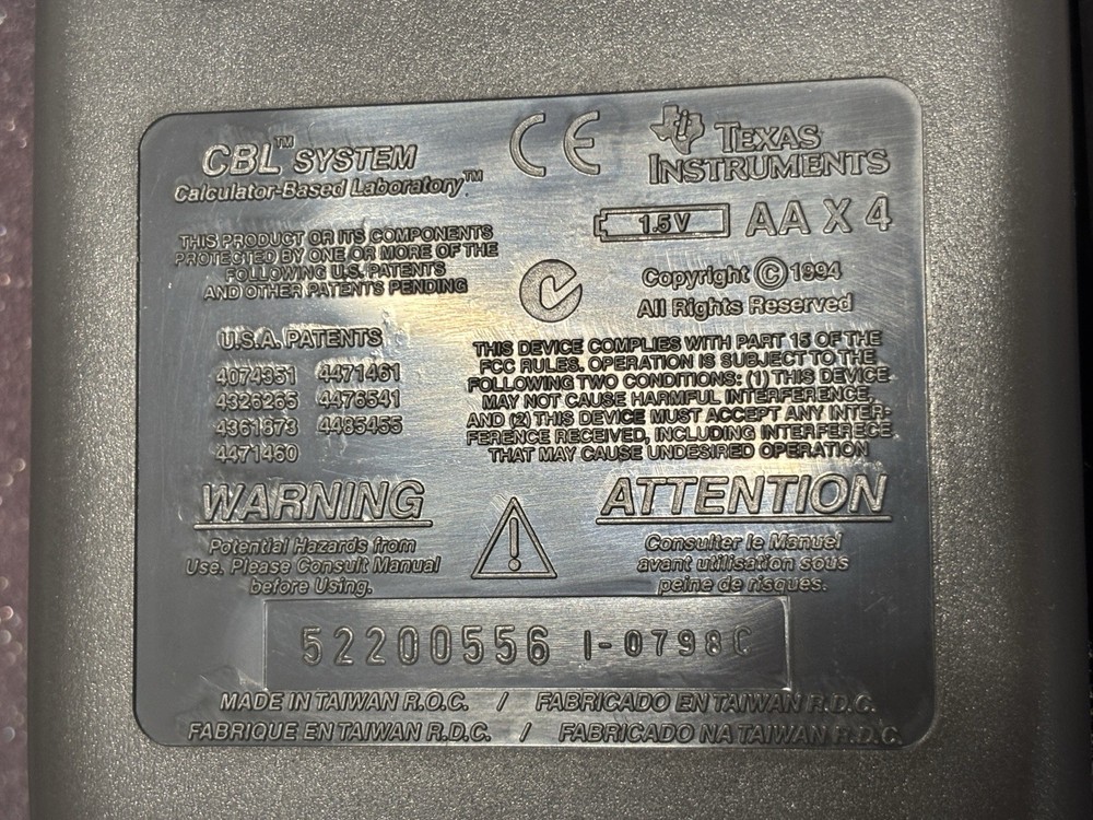 Texas Instruments CBL System Calculator-Based Laboratory Data Collector Tested 4