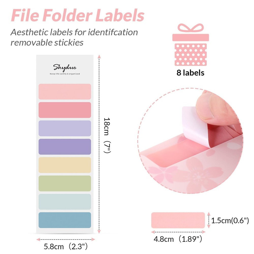 SKYDUE Pink Expanding File Folder with 5 Pockets, letter, A4, Sakura