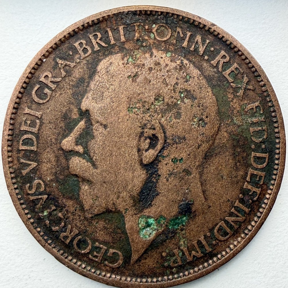 1913 Great Britain Half Penny Bronze