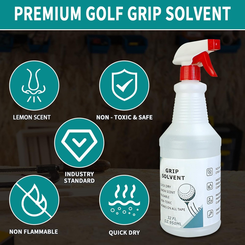 Crestgolf Professional Golf Grip Solvent 32 OZ 32oz, Solvent-32OZ