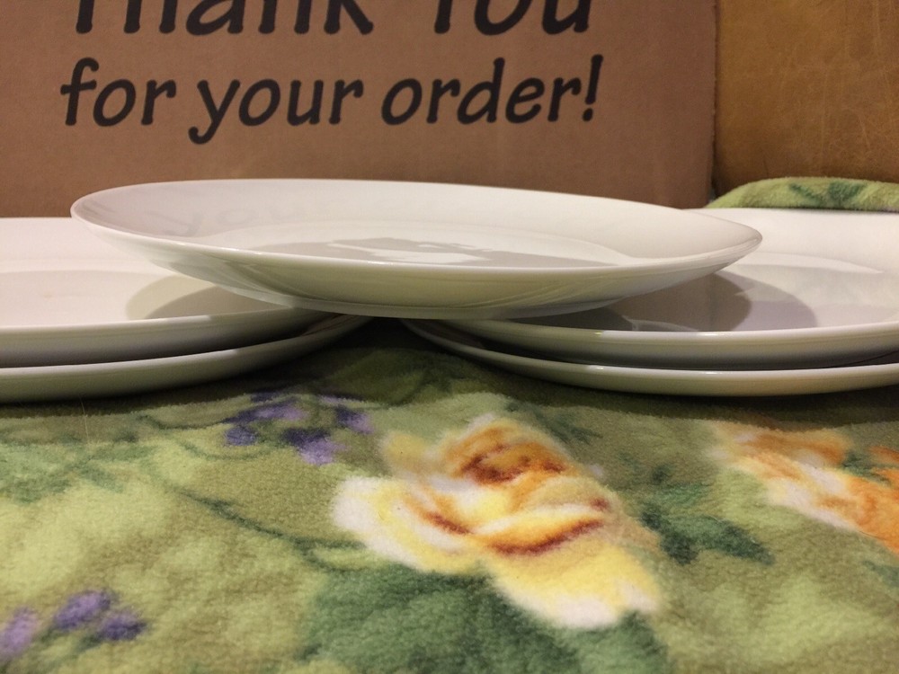 ❤️ Blackhawk Marketing LLC Classic Solid White 10.75” Dinner Plates (5) China