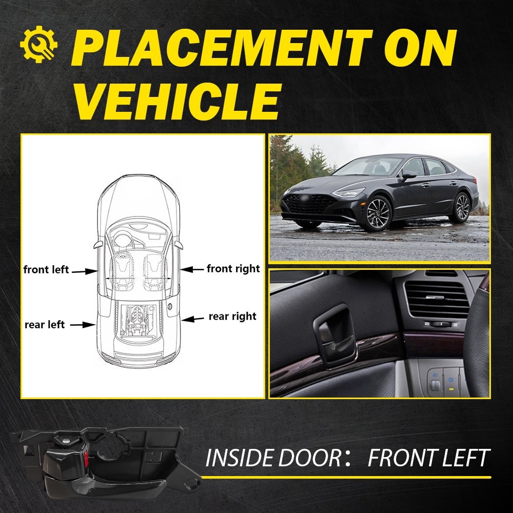Interior Inside Door Handle Left Front Driver Side For Hyundai Sonata 2008-2010