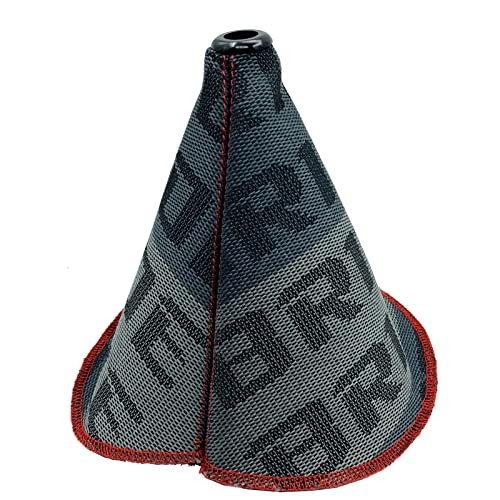 Universal Manual Shift Boot Dust Cover JDM Canvas Hyper Fabric Auto Racing Gray