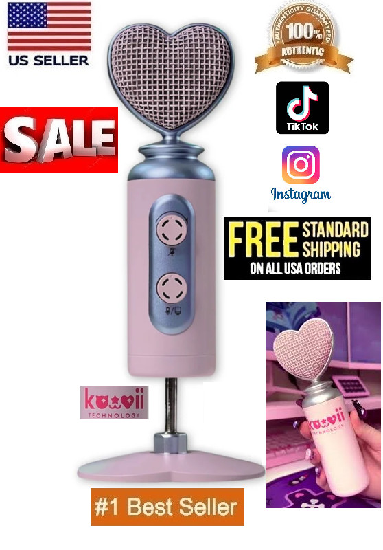 Kawaii USB desktop Recording Mic Studio Quality Microphone Condenser Computer PC