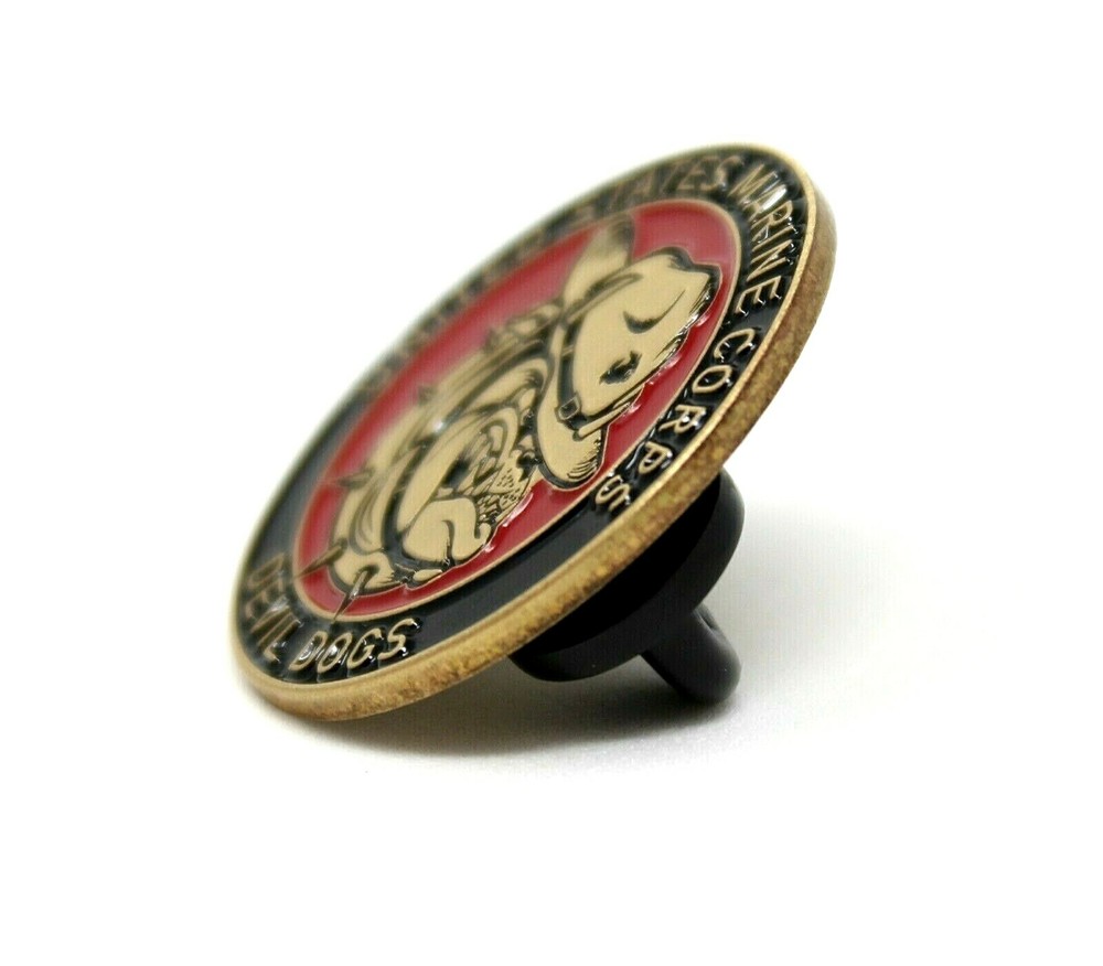 Devil Dogs Military Marine Corps Solid Brass Pin USMC Semper Fi