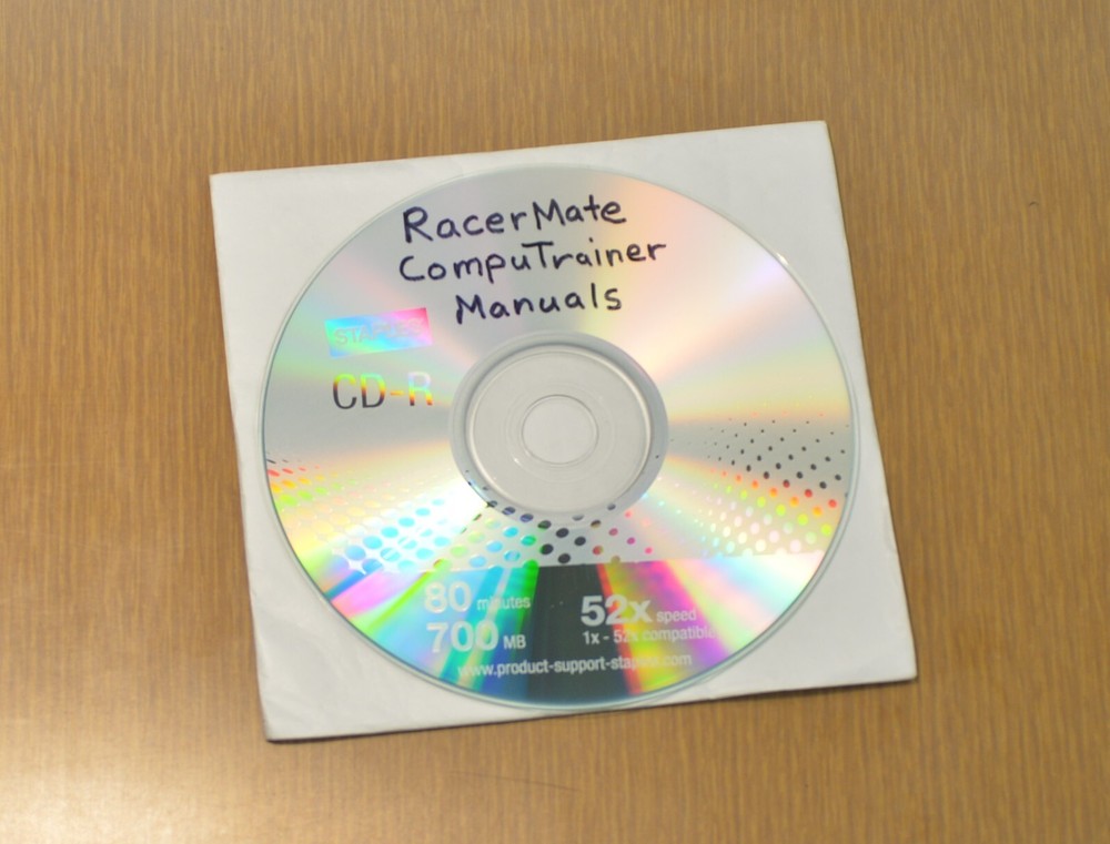 NEW Racermate ONE Computrainer Manuals and RacermateONE software CD CDROM disc