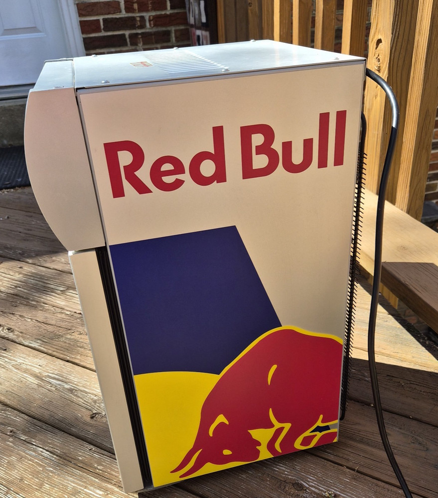 Authentic Red Bull "baby cooler" LED mini fridge