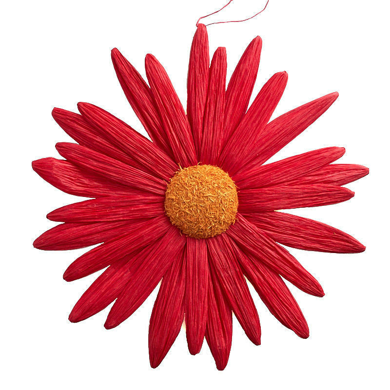 Hot Pink Paper Twist Display Daisy