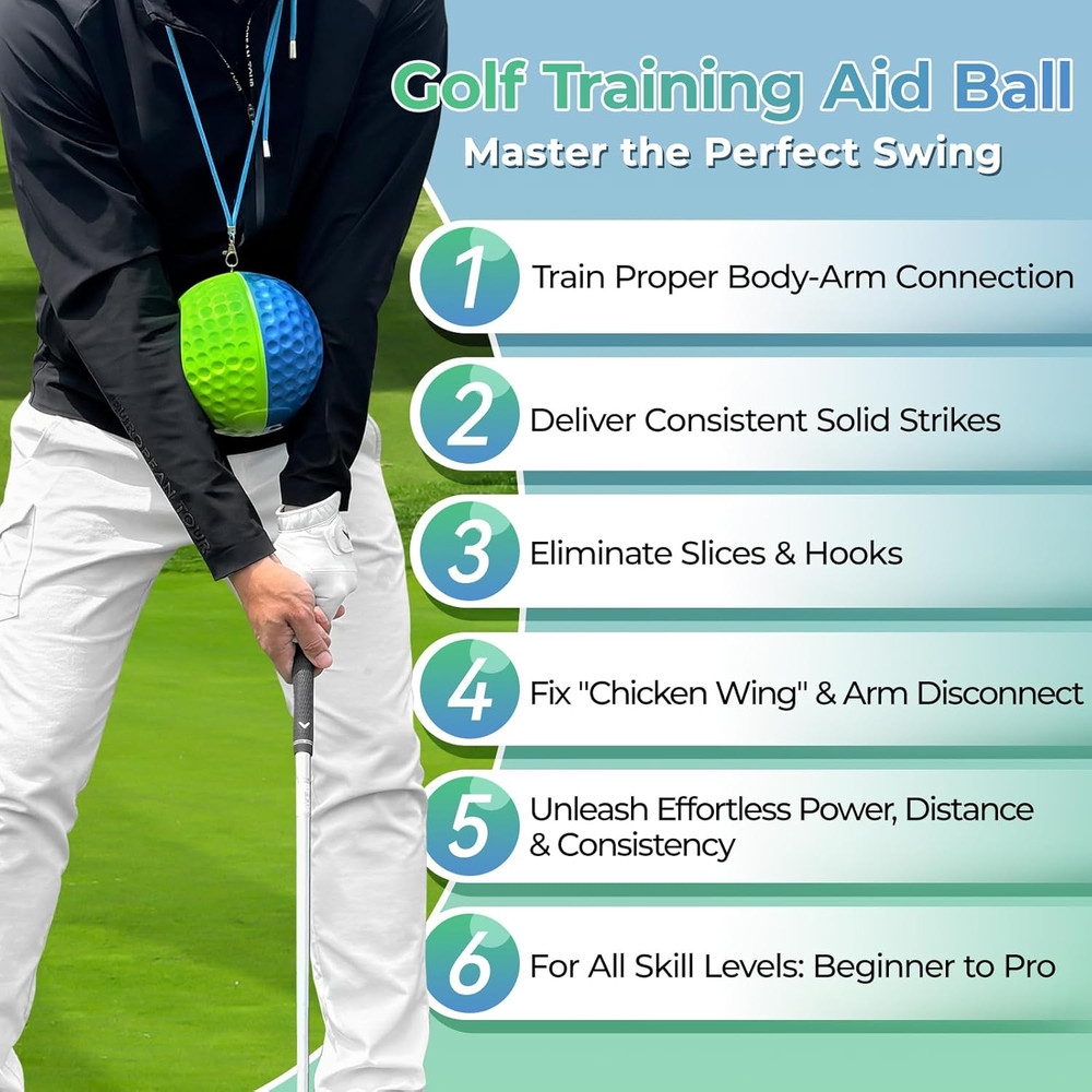 Golf Impact Precision Training Aid - Fix Slicing & Improve Swings Easily