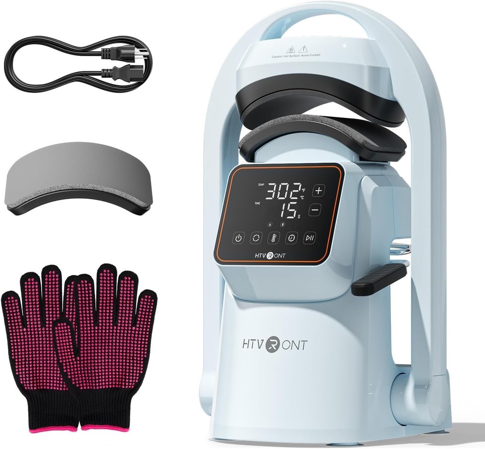 Auto Hat Press Machine - Hat Heat Press Machine with Precise Temp&Timer Control,