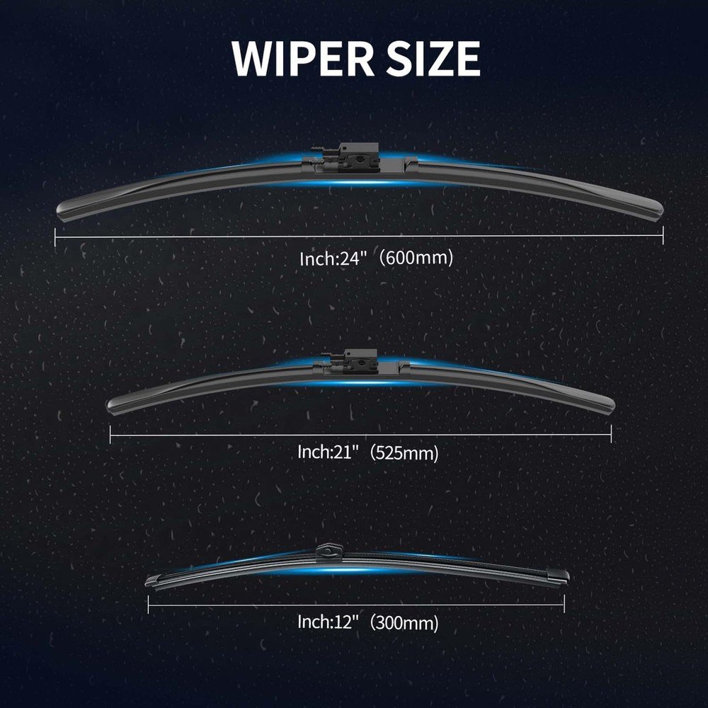Replacement Wiper Blades for Benz GLB 20202025, Front & Rear 3Pack