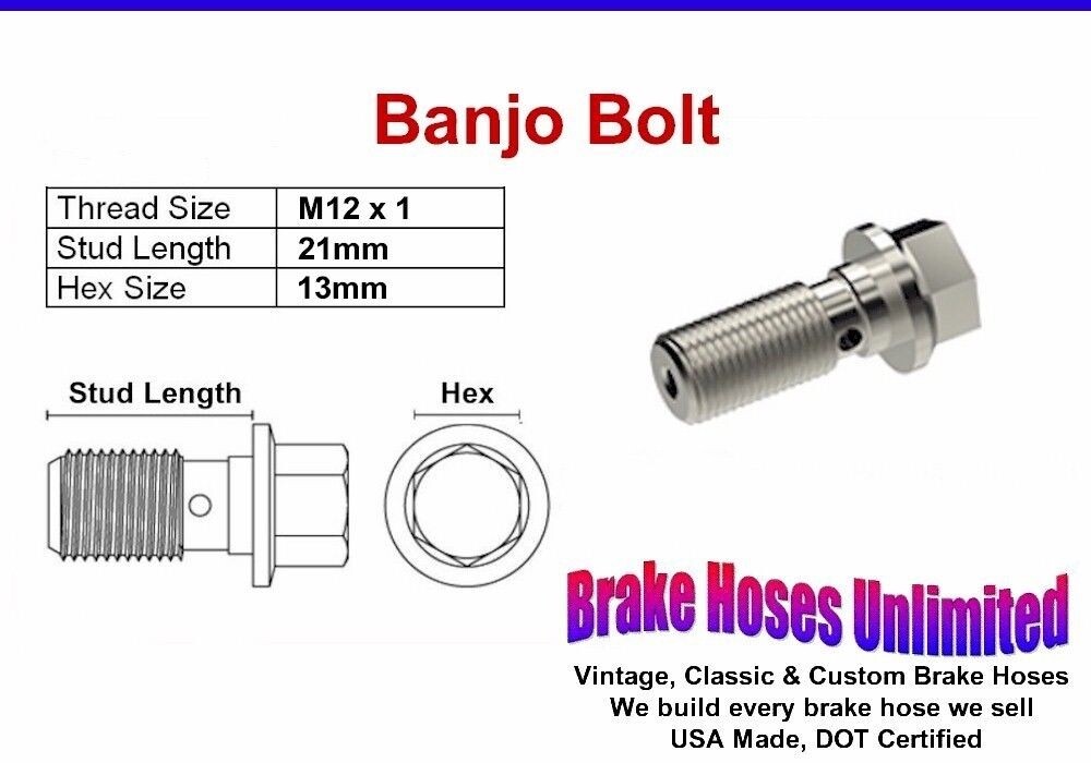 BANJO BOLT - M12 x 1 - 21mm