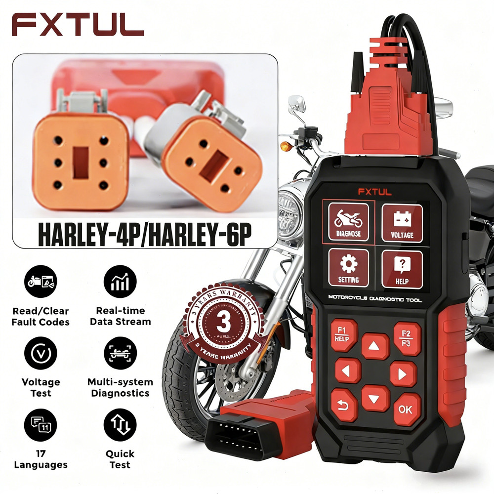 M4 OBD2 Scanner Motorcycle Diagnostic Tool for Harley ABS IMMO ECM Code Reader