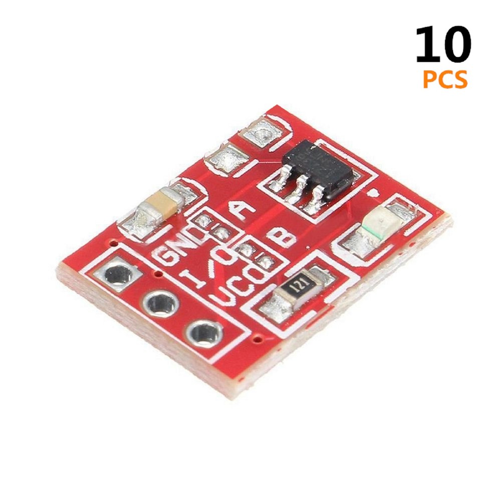 10Pcs TTP223 Touch Key Module Button Capacitive Switch Self-Locking/No-Locking C