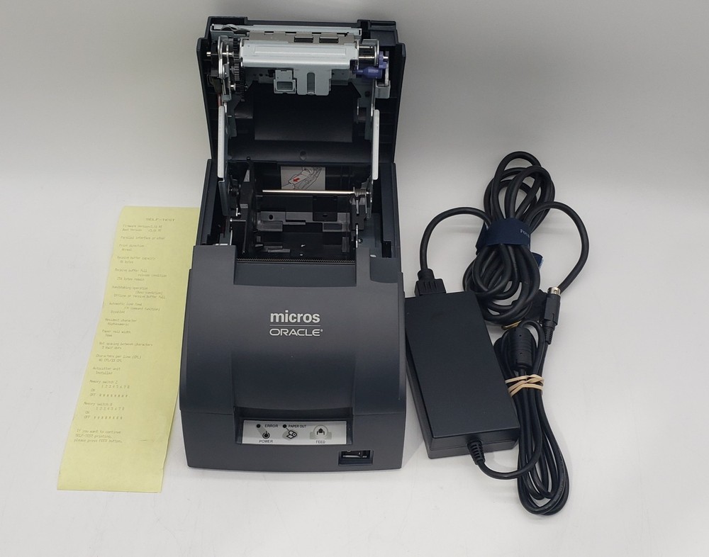 Epson Micros Oracle TM-U220B M188B Receipt Printer with Adapter