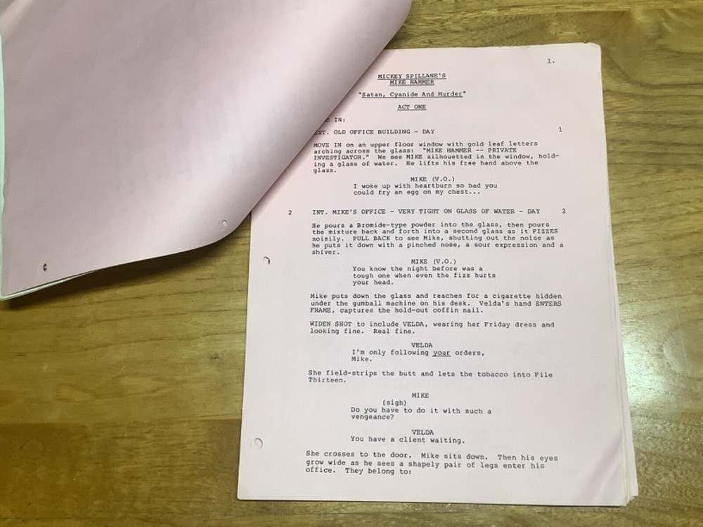 1984 Mickey Spillane’s Mike Hammer Original Script - Satan, Cyanide & Murder
