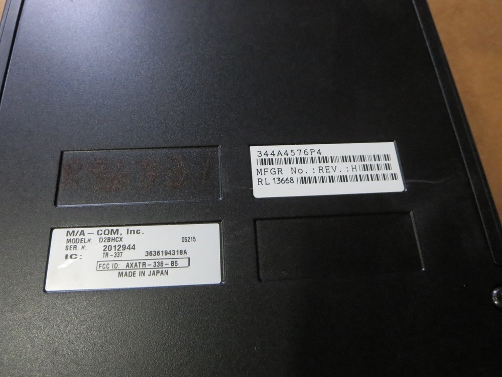 Harris Corp. M/A-COM TR-337 model: D2BHCS Mobile control unit