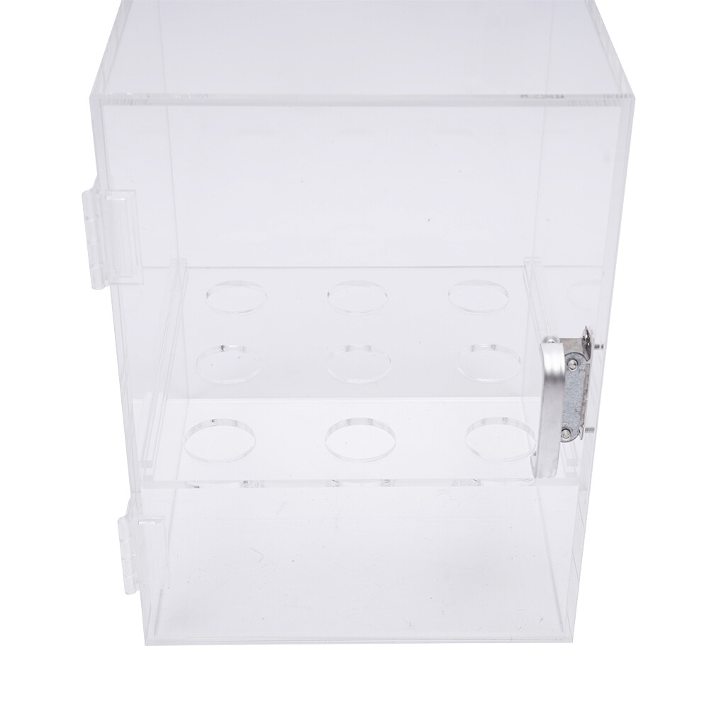 9 Holes Acrylic Ice Cream Cone Cabinet Egg Roll Display Waffle Cone Storage Case