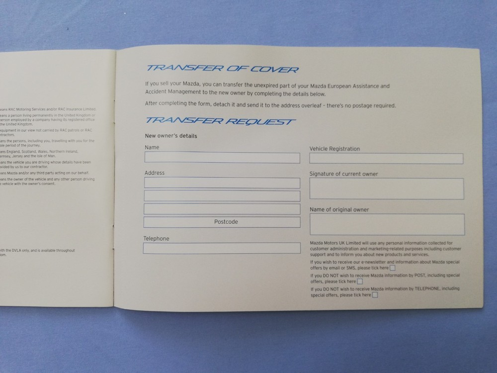 MAZDA 3 Car Owners Manual Pack 2009