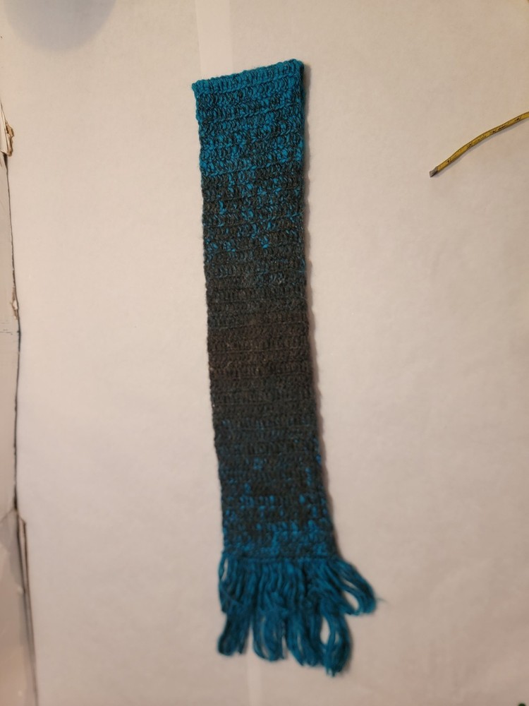 Handmade Blue Crochet Scarf