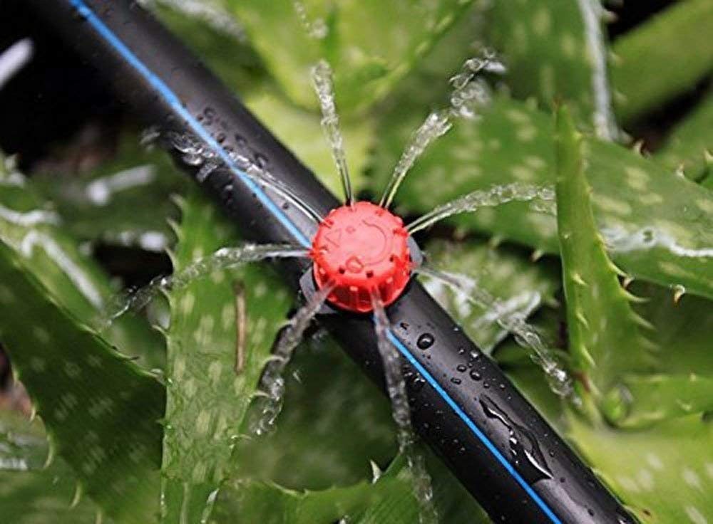 Professional 100pc Drip Emitters - 360° Adjustable for Complete Watering Control