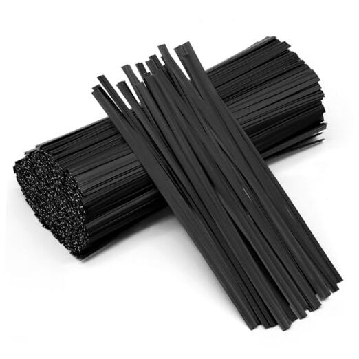 5000 Pcs Black Plastic Coated Twist Ties, 5" Cable Ties, Bread Ties,