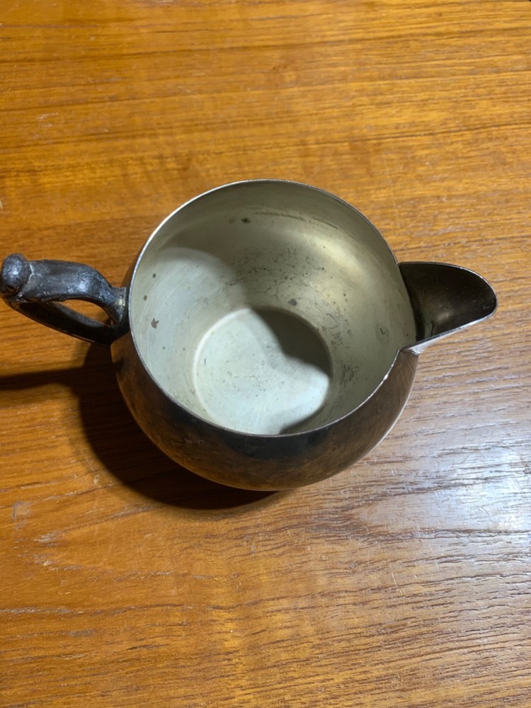Vintage Sheffield Silver on Copper Crown & Shield Marked Creamer