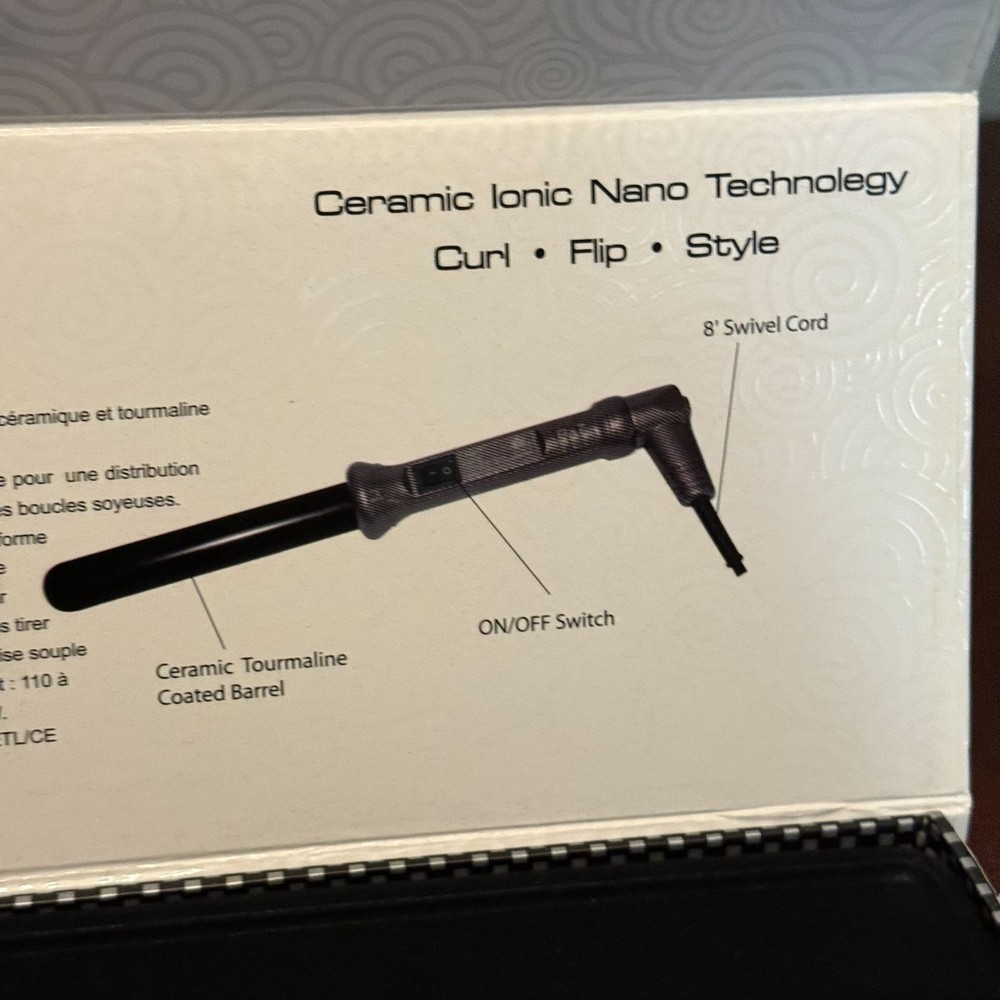 Rx7 Advanced Ionic 1" Clipless Curling Iron - Ceramic Tourmaline Coated Barrel