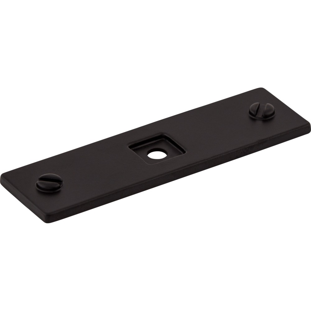 Top Knobs TK741BLK Channing Backplate 3 Inch - Flat Black