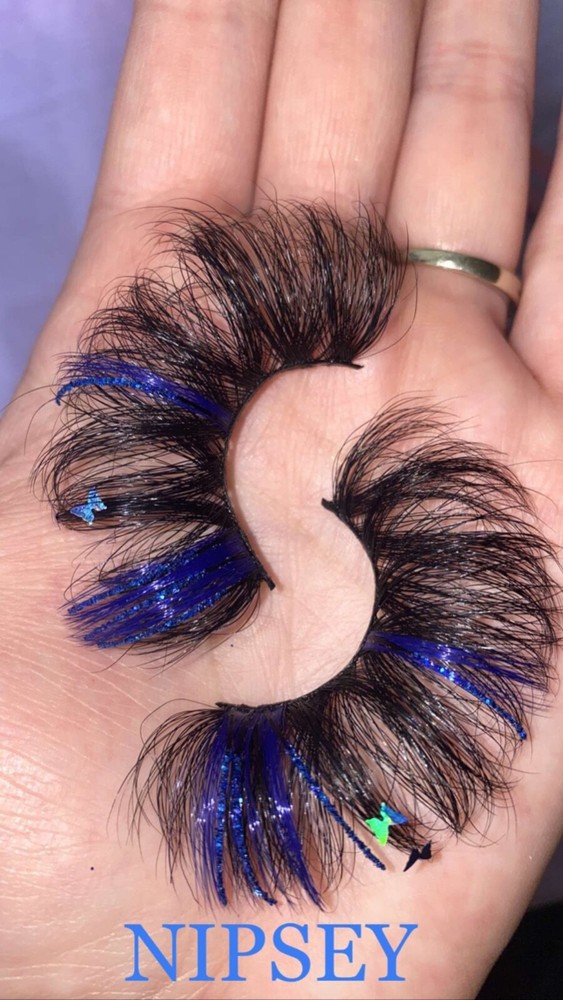 Glitter Mink Lashes, handmade 