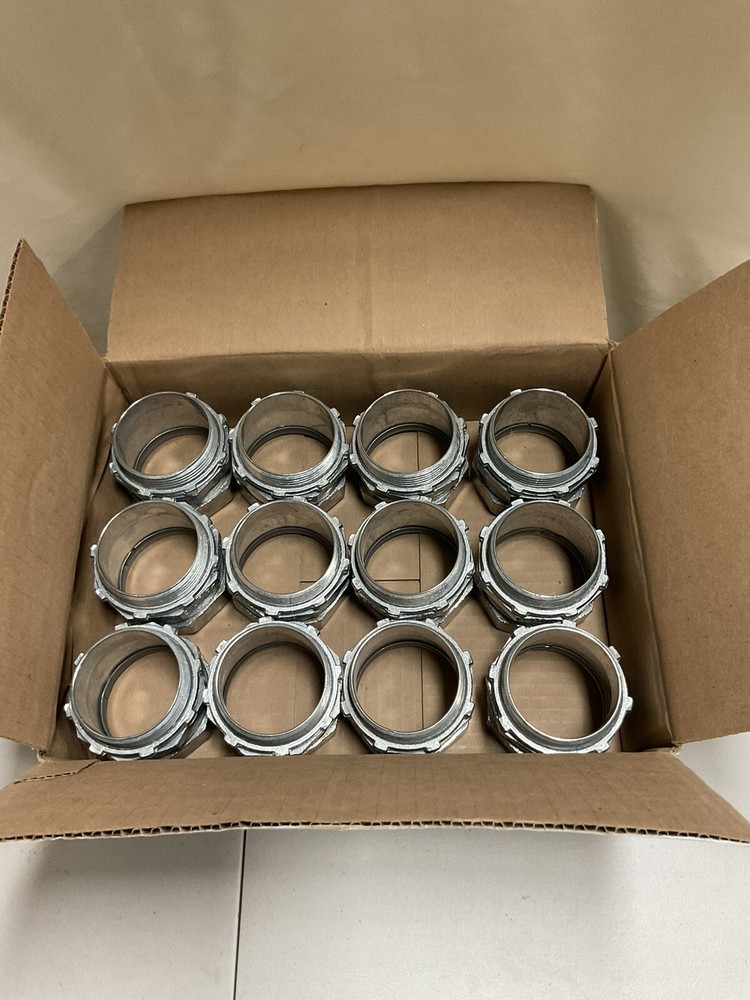 12x 2.5” EMT Compression Connector Arlington Zinc Die Cast