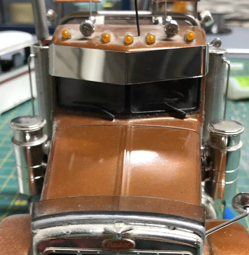 Polished Peterbilt 378 Drop Visor 1/24 Scale Model Only!!!