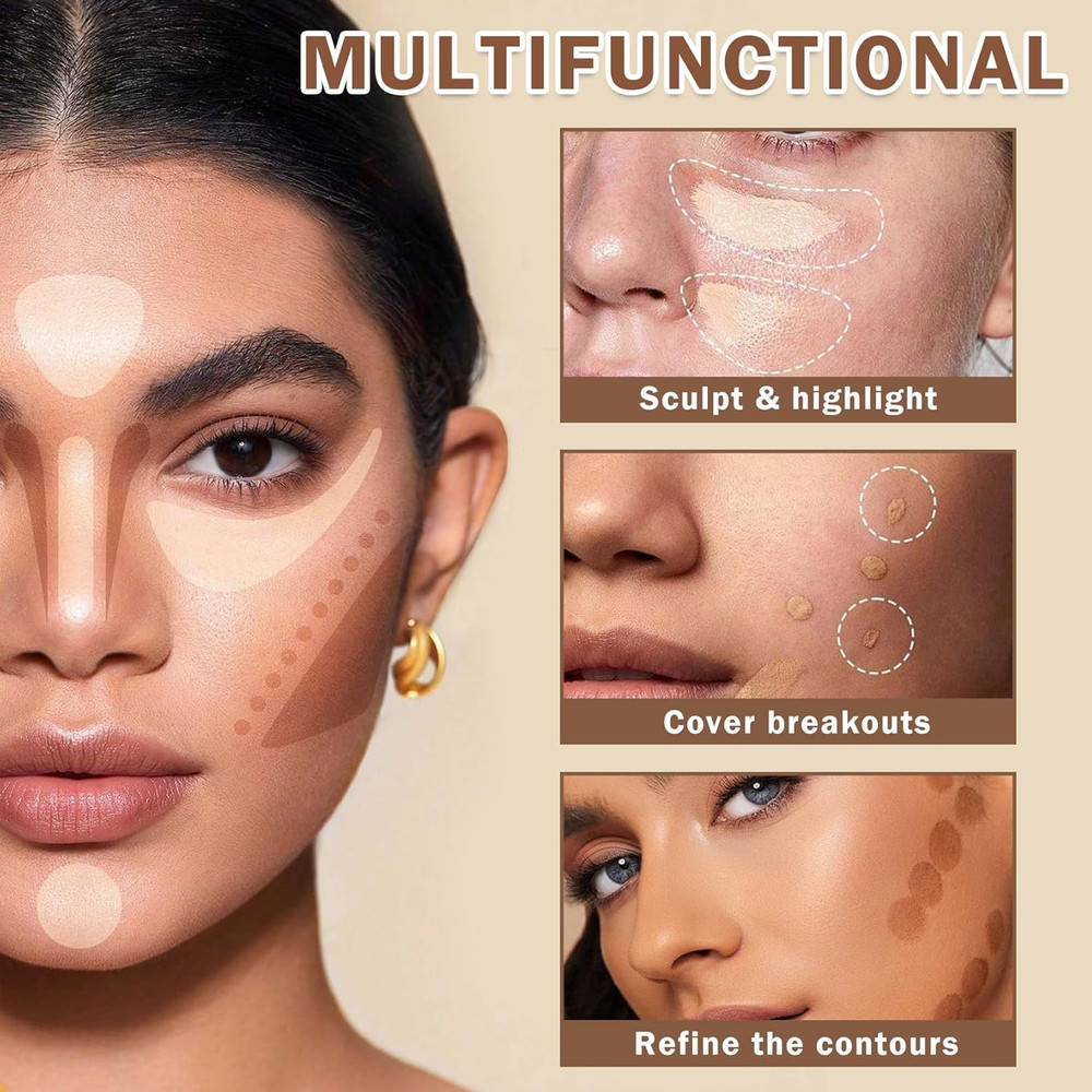 White Concealer under Eye Corrector Cream Concealer Makeup Full Coverage Conceal