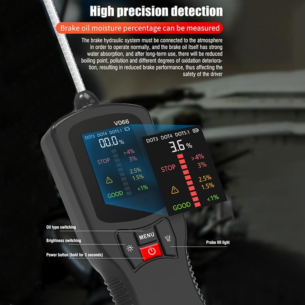 Digital Car Brake Fluid Tester Moisture Analyzer Test Tool for DOT3 DOT4 DOT5.1