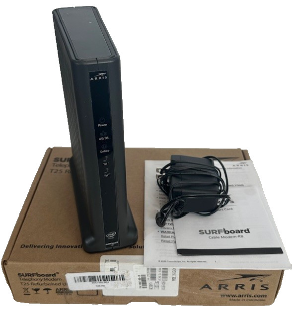 ARRIS T25 Surfboard D3.1 Cable Modem Complete