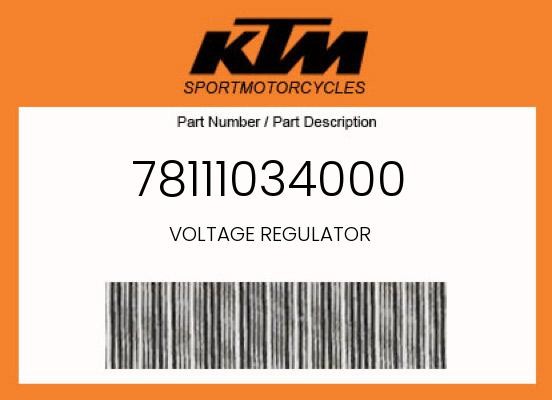 KTM Genuine Voltage Regulator - 78111034000