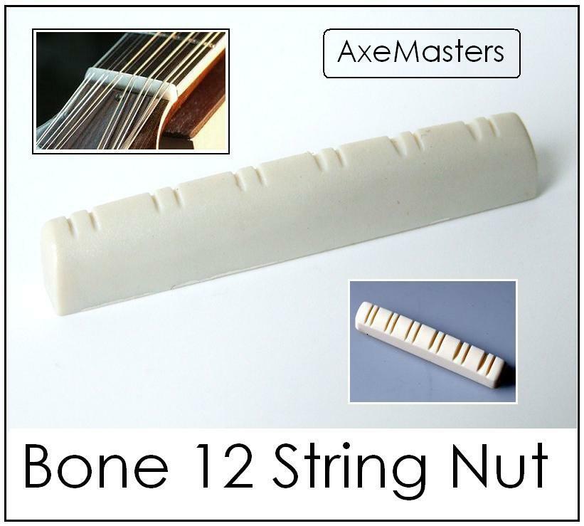 AlwaysHandCrafted Slotted Real BONE NUT handmade for GUILD 12 String Guitar