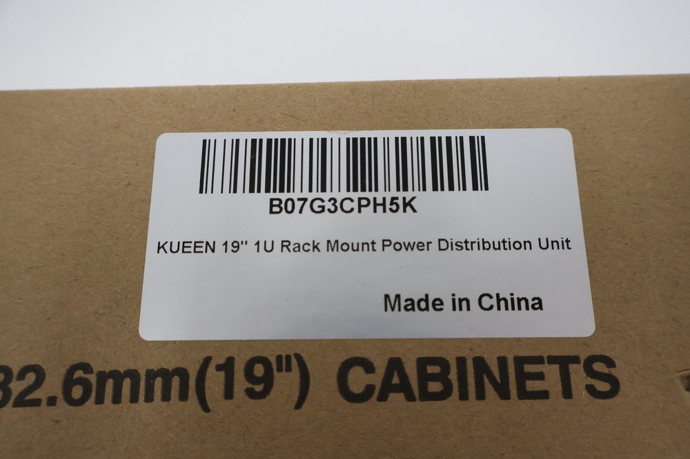 KUEEN 19" 1U Rack Mount PDU Power Strips, Server Rack Power Distribution Unit
