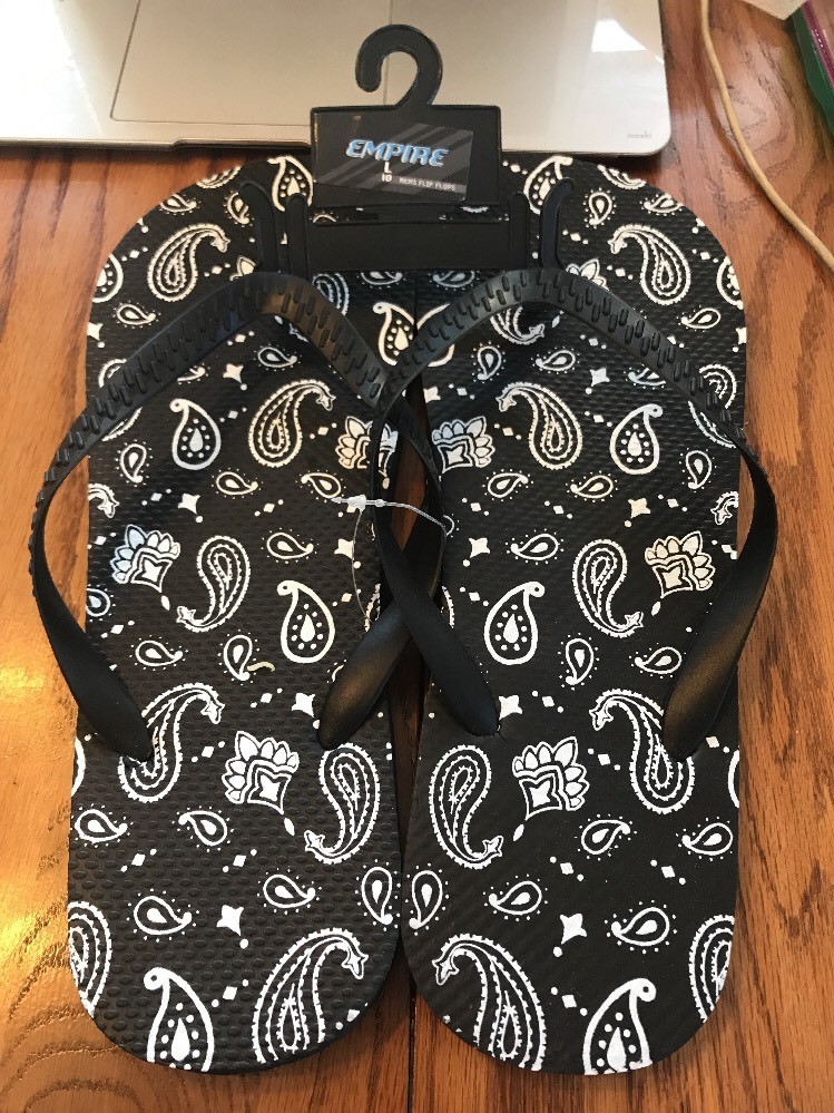 EMPIRE MENS FLIP FLOPS/  SIZE  L(10) Ships N 24h