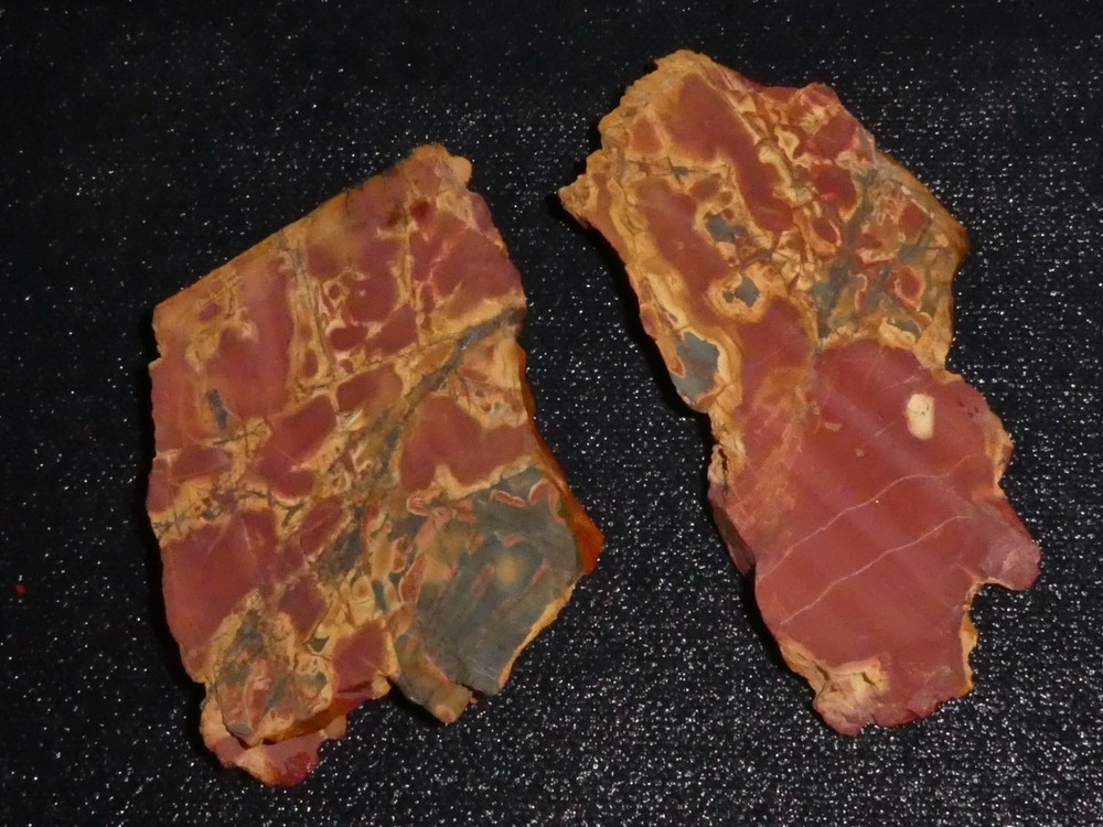 Cherry Creek Jasper - 2 small pieces-rough for cabbing-display, science