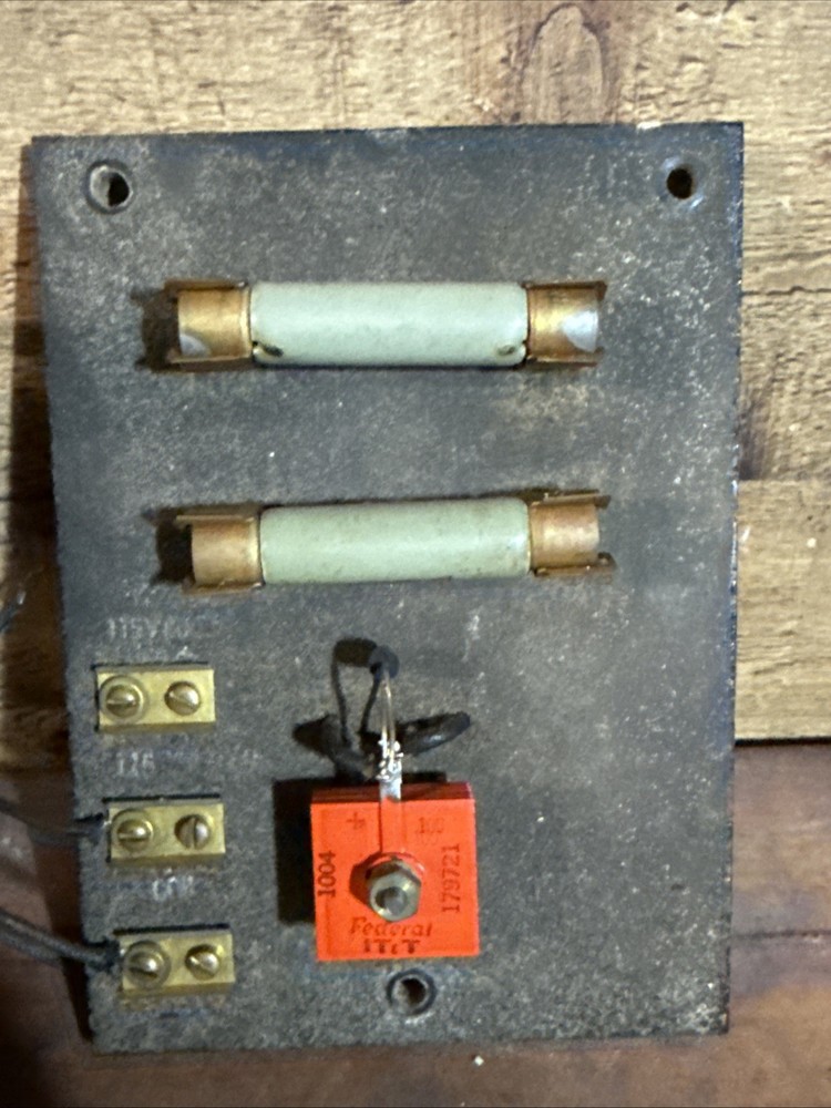Standard Electric Time Master Clock Part Fuse Box Hands