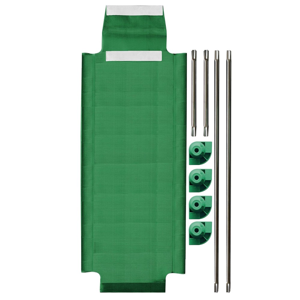 Nap Cot for , Portable Bed, Stackable, 52" L (Stainless Steel Tubes) (Green B...