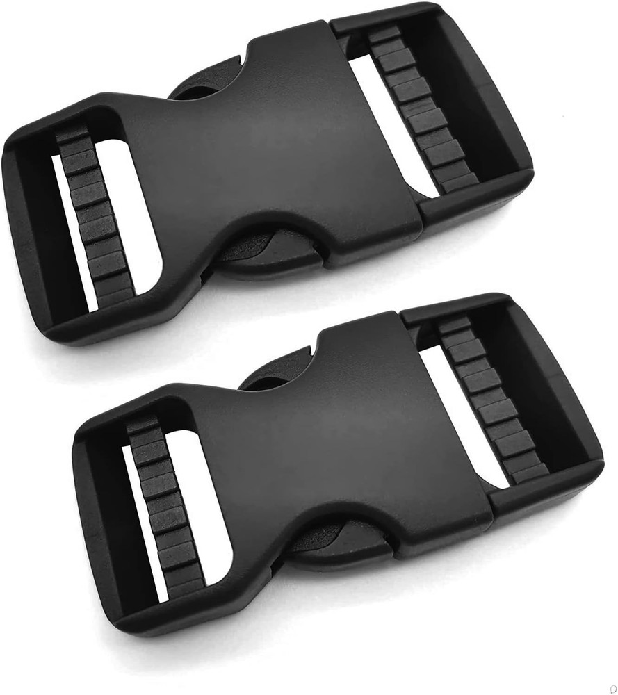 2-Pack 1 Inch Heavy-Duty Side Release Buckles - Quick, Adjustable & Versatile