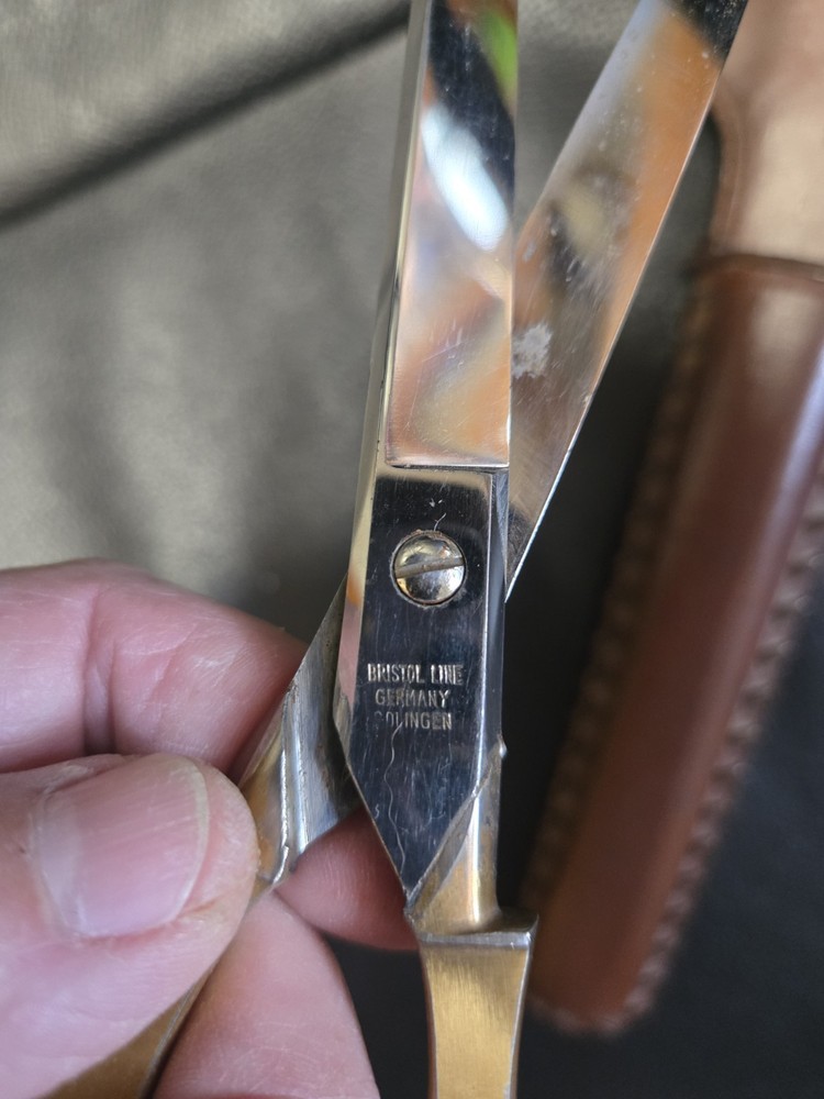 Bristol Line Germany Solingin Scissors w/ Leather Sheath