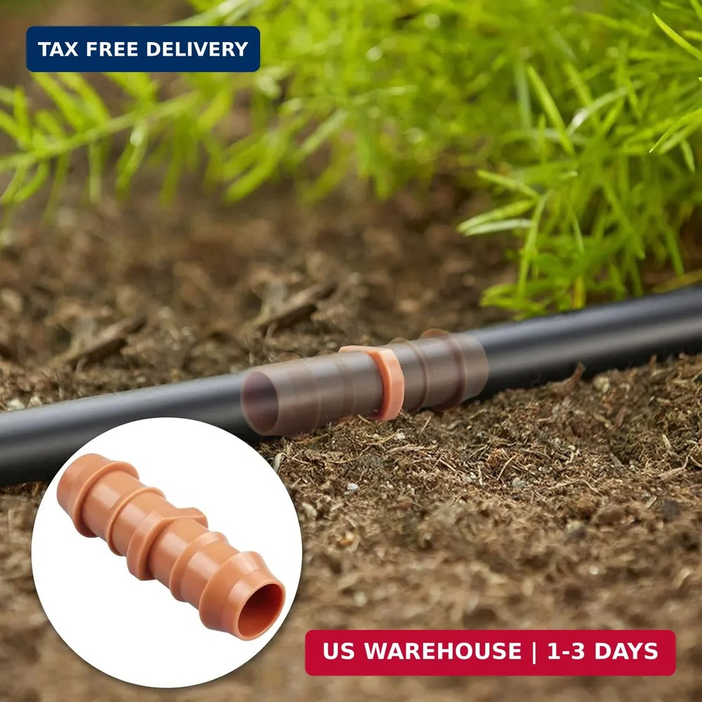 Gardrip Drip Irrigation Barbed Coupling：40 Pack Drip Irrigation Coupler Parts Fi