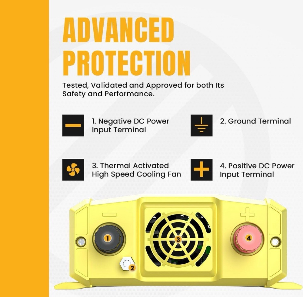 Krieger (KR600) 600w 12vDC Power Inverter