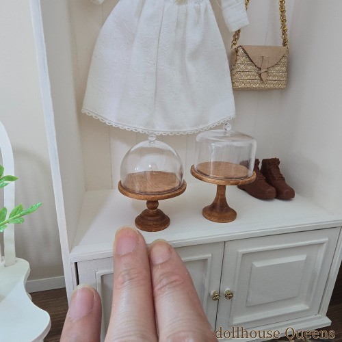 Miniature Cake Stand Set – Hinoki Wood (2 pcs)