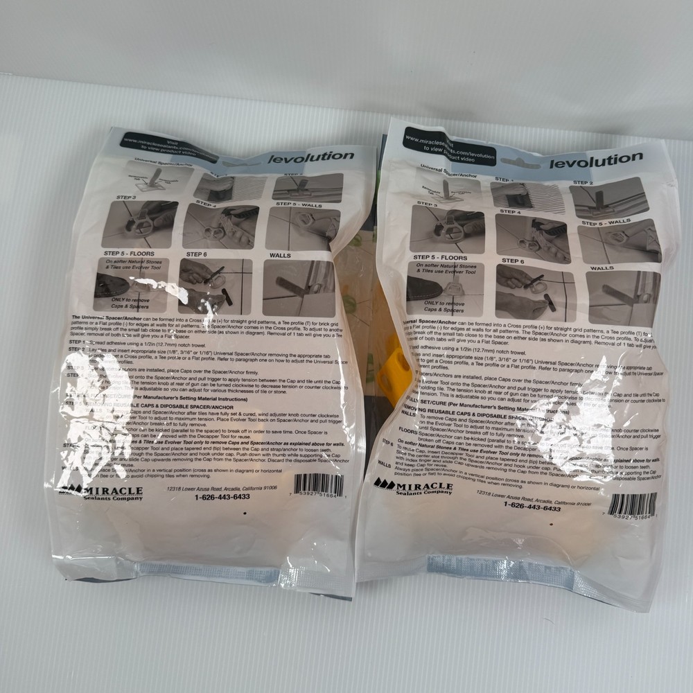 Levolution Flat Spacer PART A - Tile Leveling 50 Per Pack 1/8" ( Lot 2 Packs)